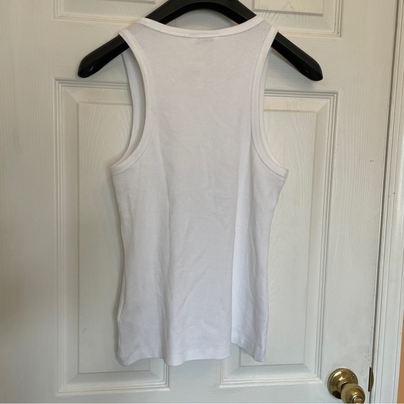 Club Monaco Ivory Ribbed Racerback Tank - Picture 4 of 8